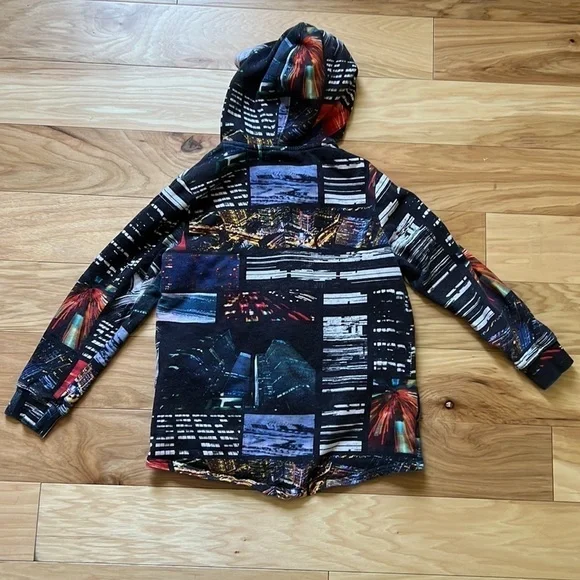 2 for $10 Art Class City Skyline Zip Up Hoodie Unisex Kids Medium 8/10 - Picture 5 of 6